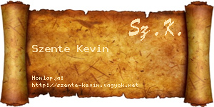 Szente Kevin névjegykártya